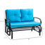 Chaise berçante d'extérieur en métal avec coussins-2107773398-2107773416