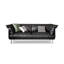 Causeuse-coussin standard en cuir véritable noir-390997061