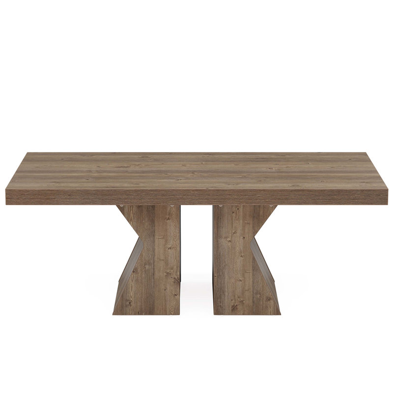 47" Wood Coffee Table, Rectangular Center Table Snack Table