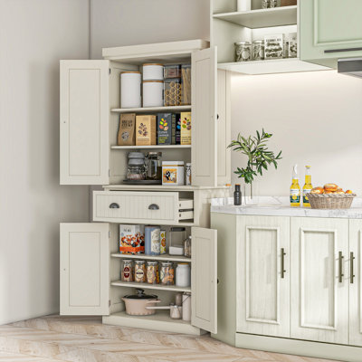 Kitchen Pantry Cabinet, Freestanding Tall Storage Cabinet