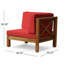 Ensemble de canapés modulaires d'extérieur BRAVA X-Back 3 places, rouge-124509658-124509656