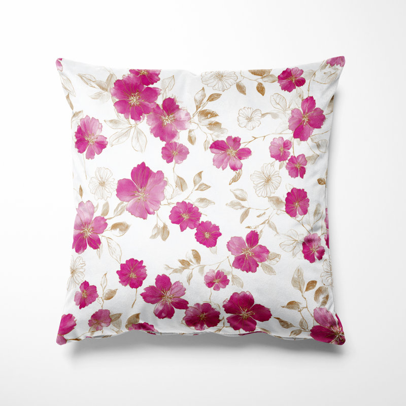 Coussin Floral, H 18 po x l 18 po