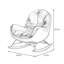 Chaise berçante Home Light Luxury Modern