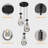 Adjustable Teardrop Pendant Chandelier (Bulbs Included)