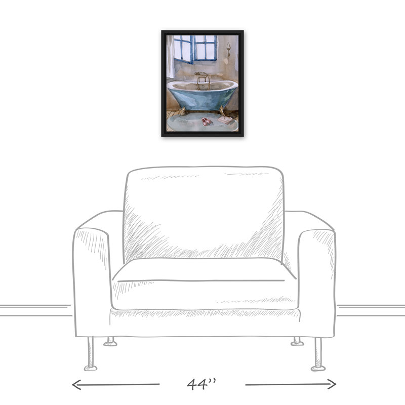 Salle de bain bleue, H 17,75 po x l 13,75 po
