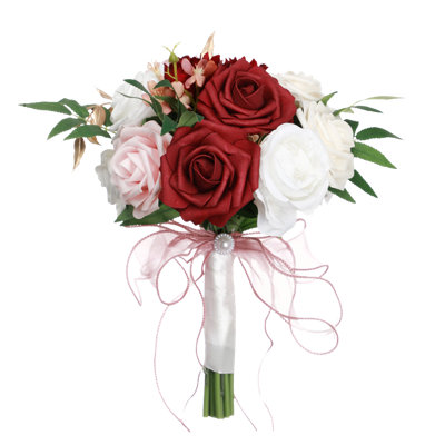 Bouquets de mariage romantiques en soie artificielle pour la mariée