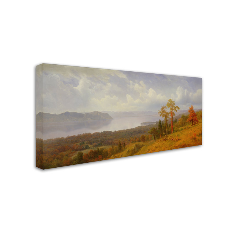 « view on the hudson », reproduction sur toile tendue, H 12 po x l 24 po