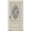 Petite porte d'entrée pré-suspendue ovale en fibre de verre 1 panneau Grace-341870257-341870263
