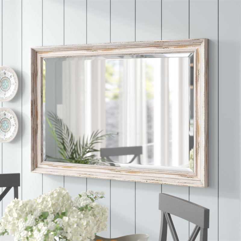 Gemini Solid Wood Rectangle Wall Mirror, 32" H x 43" W