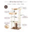 53" Cat Tree Tower for Large Cats, Large Perch & Sisal Board | Soft velvet surface | Easy-clean fabric | Cotton-rope posts | Window-side friendly | Multi-level lounging-1300100390