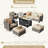 Outdoor Furniture And Sofa 7-Piece Set With Stove-102079207