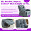 Fauteuil inclinable et pivotant avec massage lombaire et port USB