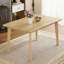 Table de salle à manger en bois massif, design minimaliste pour la salle à manger ou le salon-450891712