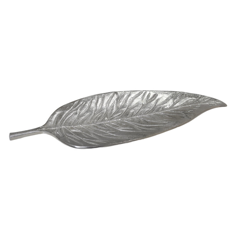Bayou Breeze Jacklynne Aluminum Tray, Silver