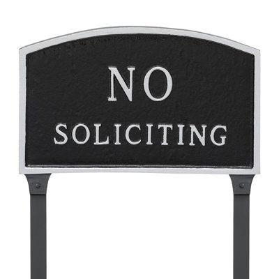 No Soliciting Statement Garden Sign