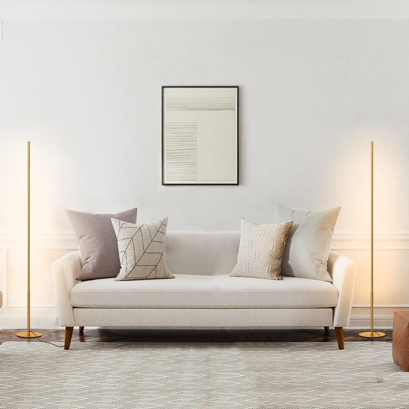 Dack 146cm LED Column Floor Lamp, Gold