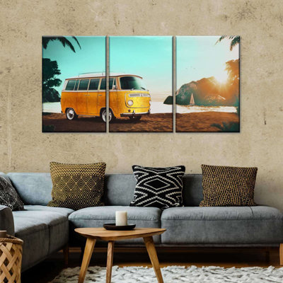 " Golden VW Bus " by Michael A 3 - Pieces