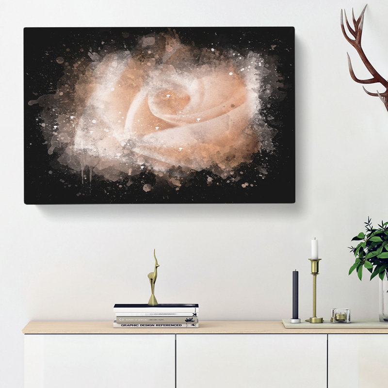 Light Pink Rose - Wrapped Canvas, 40cm H x 60cm W x 3cm D