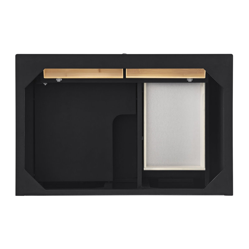 Lorelai 36'' W Single Vanity, Eternal Jasmine Pearl, Black Onyx, 8" Widespread