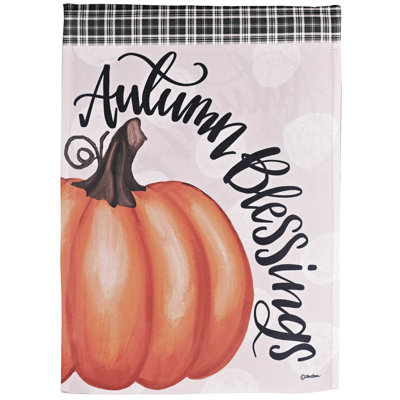 Drapeau de jardin, citrouille, bénédiction d'automne