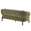 Canapé 3 places incurvé moderne Orenzo de 195 cm de large en polyester, avec coussins ronds capitonnés et pieds en bois de bouleau-134972645