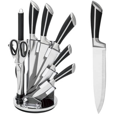 Table Knife Set 4/6/8Pcs Black Matte Comfort Handle Paring Knives German  Stainless Steel Serrated