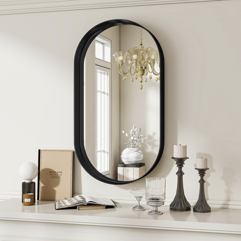 Miroir de salle de bain Mordern-Design, Noir, noir, noir, noir, 22 po x 38 po