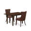 L'ensemble de table de salle à manger 3 pièces comprend une table de cuisine rectangulaire avec rallonge amovible et 2 chaises Parson en acajou-2088605780-2088605871