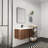 Modern Design 36" Float Mounting Bathroom Vanity With Sink Soft Close Door,2 Doors