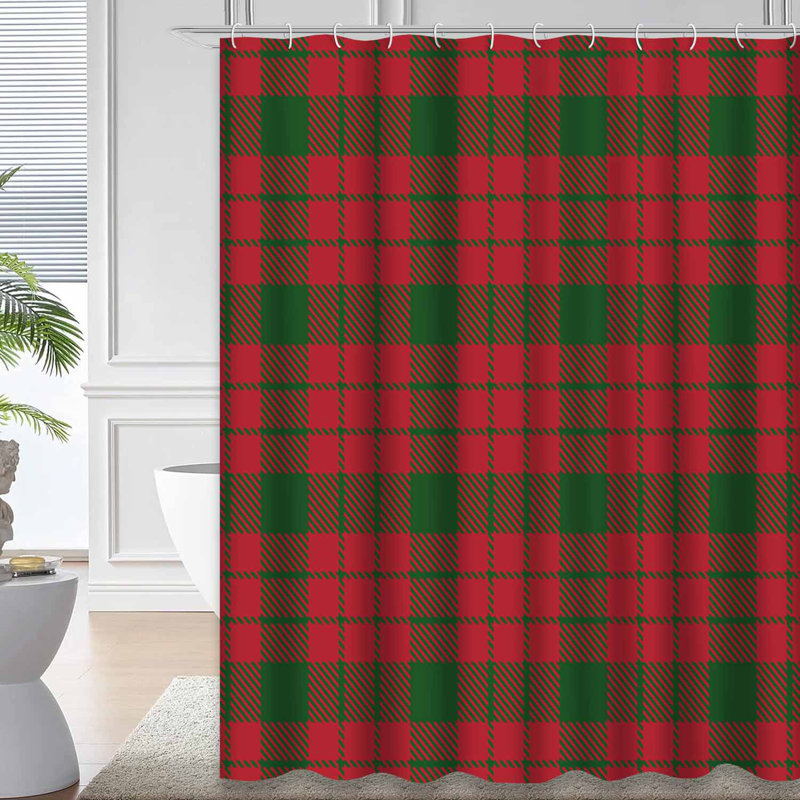 Rideau de douche Tartan, L 72 po x l 84 po