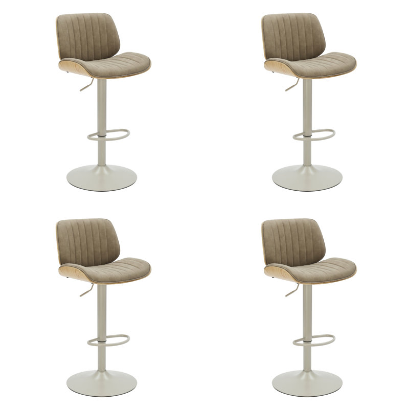 Ensemble de 4 tabourets de bar Westerfield, Taupe