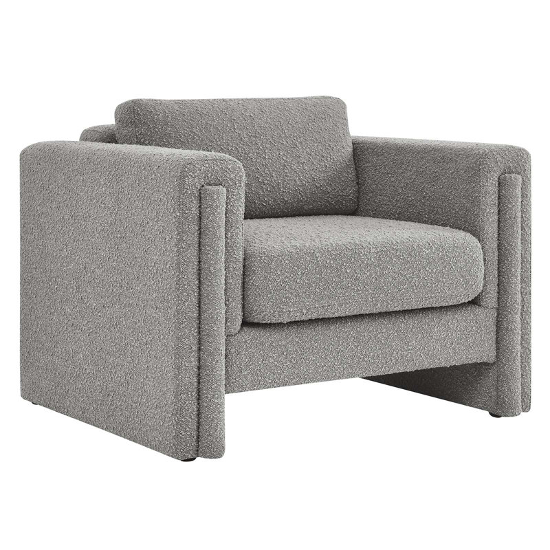 Modway Visible Armchair, Light Gray Boucle