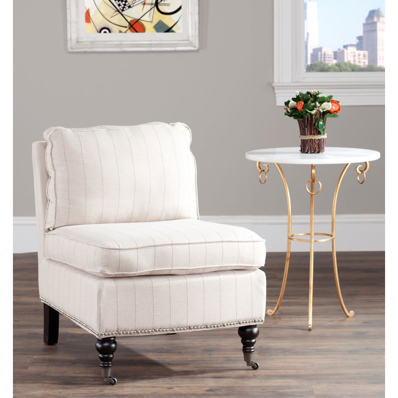 Fauteuil club Woodcroft, 100 % polyester beige
