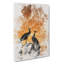 Silhouette of Two Peacocks - Wrapped Canvas-56638730