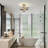 Richele Semi Flush Mount Lighting Ceiling Lamp, Fixture Modern Gold Sputnik Light Fixture, Dimmable