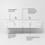 Ensemble de meuble-lavabo double mural 84 "avec miroir Geneva-87285972-112952430