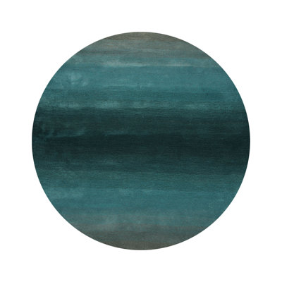 Tapis bleu sarcelle en laine LoomBloom