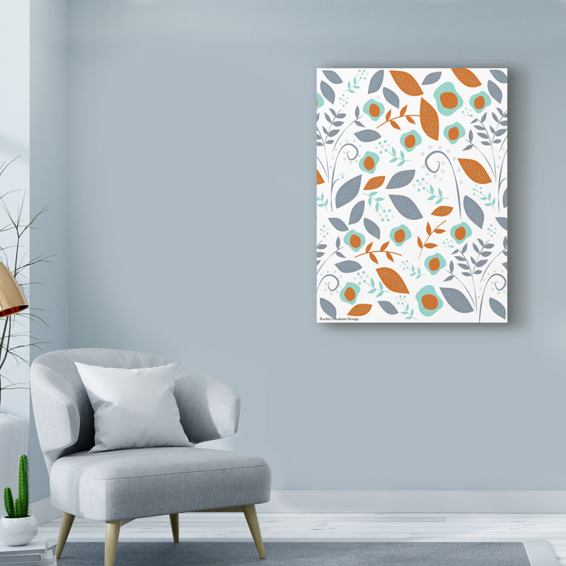 « automne floral pattern », art sur toile, H 19 po x l 14 po x P 2 po