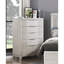 Commode 1Pc avec meubles de chambre à coucher 5 tiroirs modernes, façades en roseaux