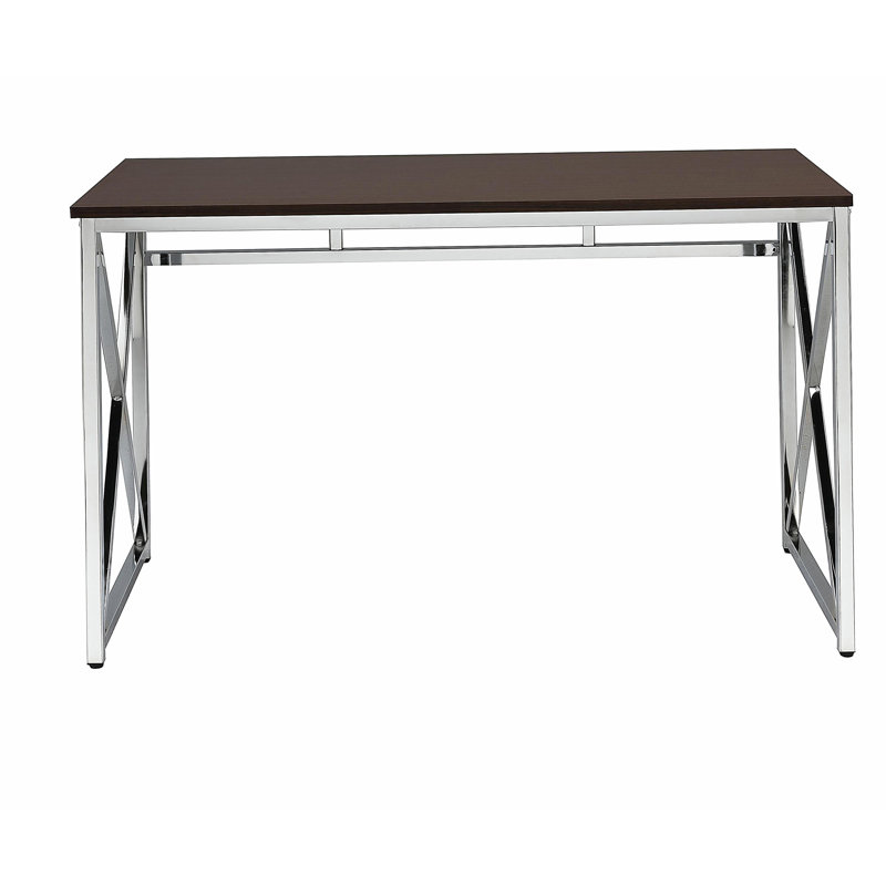 Madison office work area desk MDF/Chrome Brown