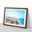 The Barcelona Skyline in Spain - Picture Frame Painting Print-56712744-56712747