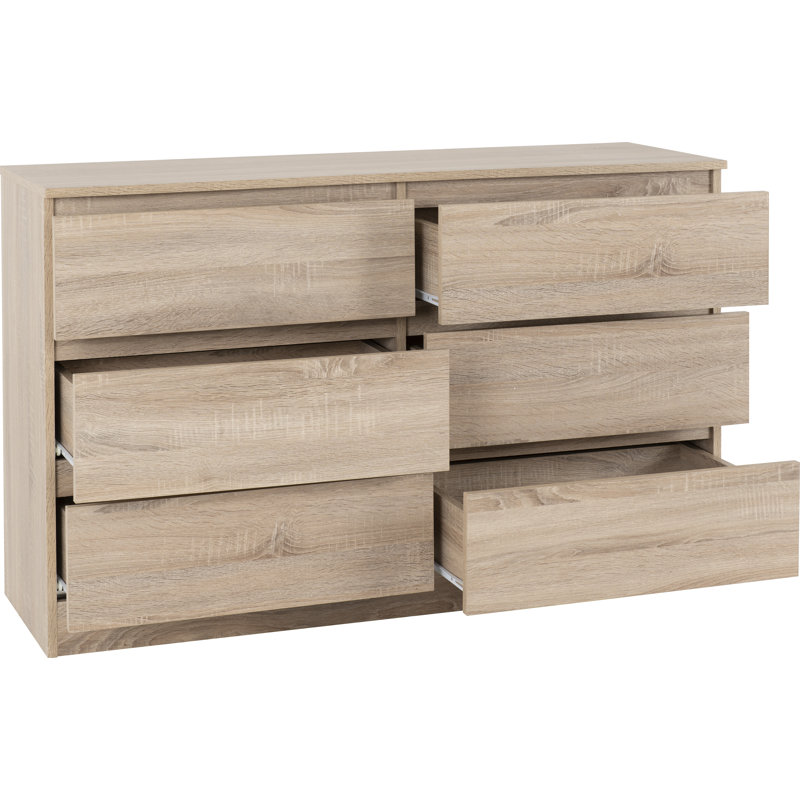 Braunstein 6 Drawer Chest Of Drawers, Sonoma Oak
