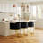 26" Counter Height Bar Stools, Barrel Counter Stools With Backrest, Black PU Leather Gold Metal Base-1534396572-1534396570-1534396568