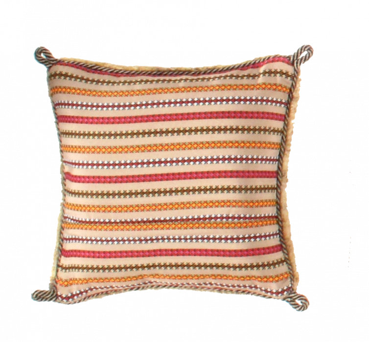 Coussin en laine, Rouille / beige / olive