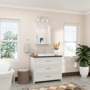 W H Frameless Medicine Cabinet Mirror Adjustable