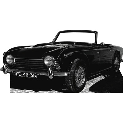 SS11273 1960s English Secret Agent Spy Bond Powers Sports Car Stand In Cardboard Cutout Standee Standup