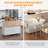 Rolling Kitchen Island On Wheels Utility Cart With Drop-Leaf And Rubber Wood Countertop, Storage Drawers, Door Cabinets