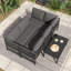 5-6 Seat Modular Outdoor Sofa Set With Glass Table & Polyester Rope