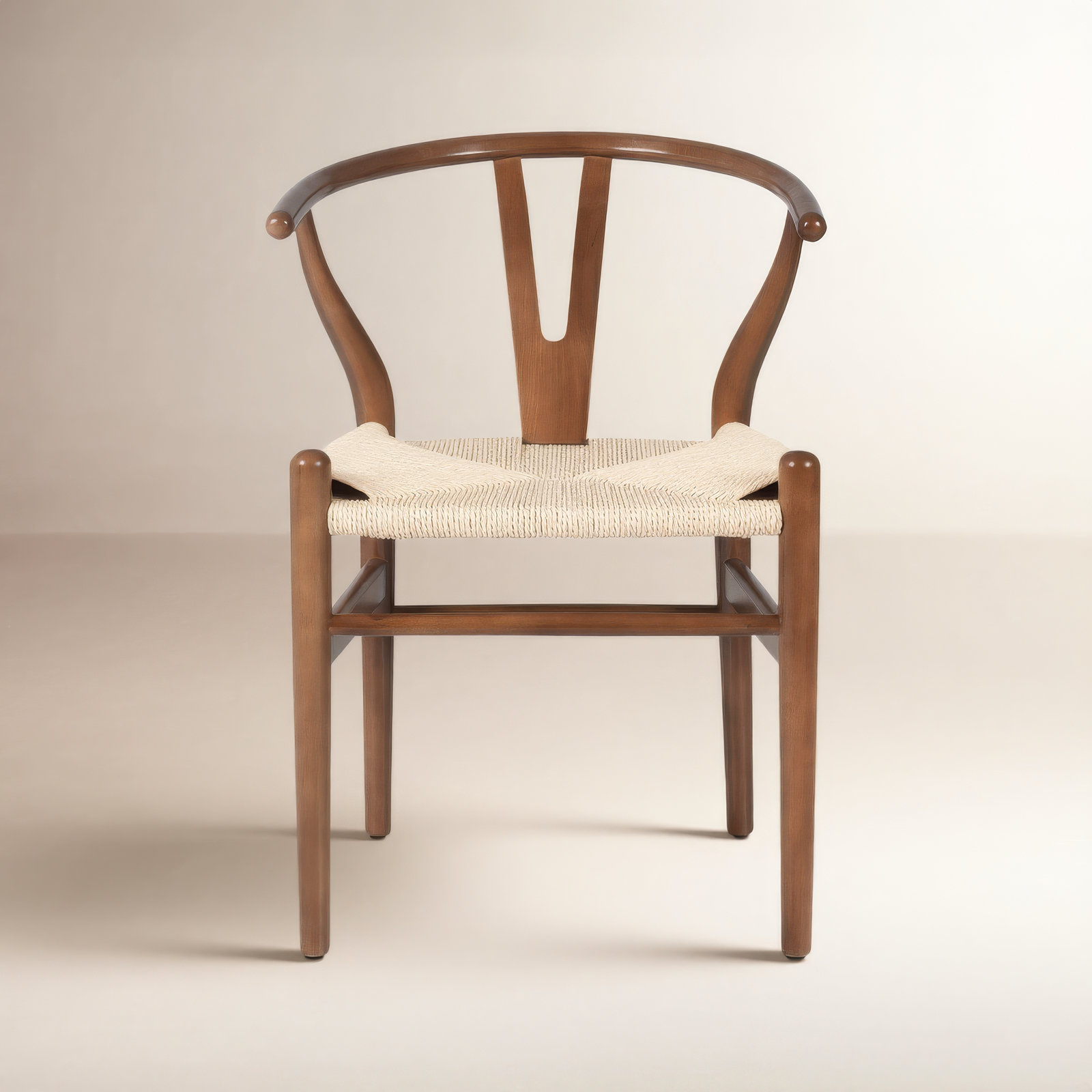 Wyn Woven Solid Wood Dining Chair, Walnut / Natural, 1