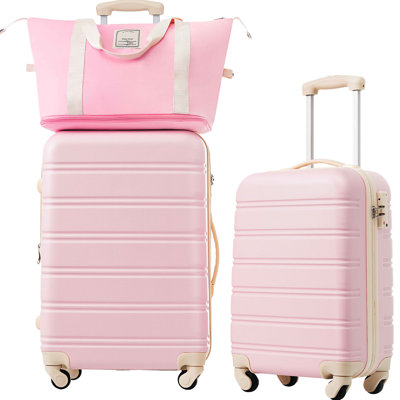 Hardshell Luggage Sets 2Pcs + Bag Spinner Suitcase with TSA Lock Lightweight 20" + 24"